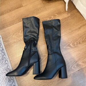 Steve Madden Lizah Black knee high Heeled Boots